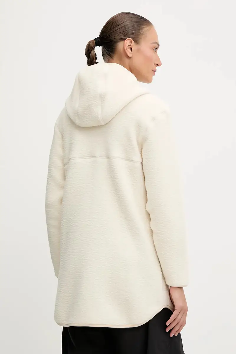 felpa in pile MAUD PILE colore beige con cappuccio 54623 miniatura 3