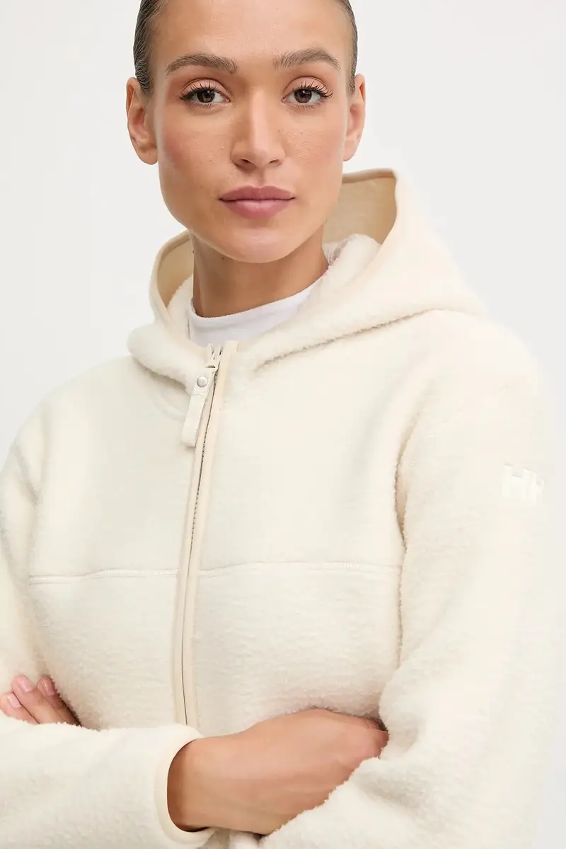 felpa in pile MAUD PILE colore beige con cappuccio 54623 miniatura 4