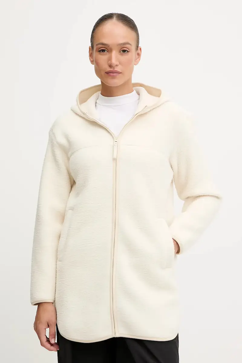 felpa in pile MAUD PILE colore beige con cappuccio 54623