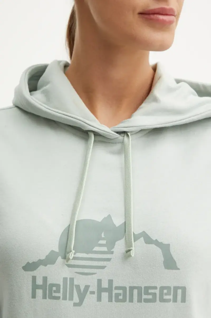 felpa NORD GRAPHIC donna colore blu con cappuccio 62981 Verde miniatura 4