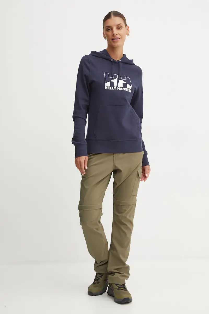 felpa NORD GRAPHIC donna colore blu navy con cappuccio 62981 miniatura 2