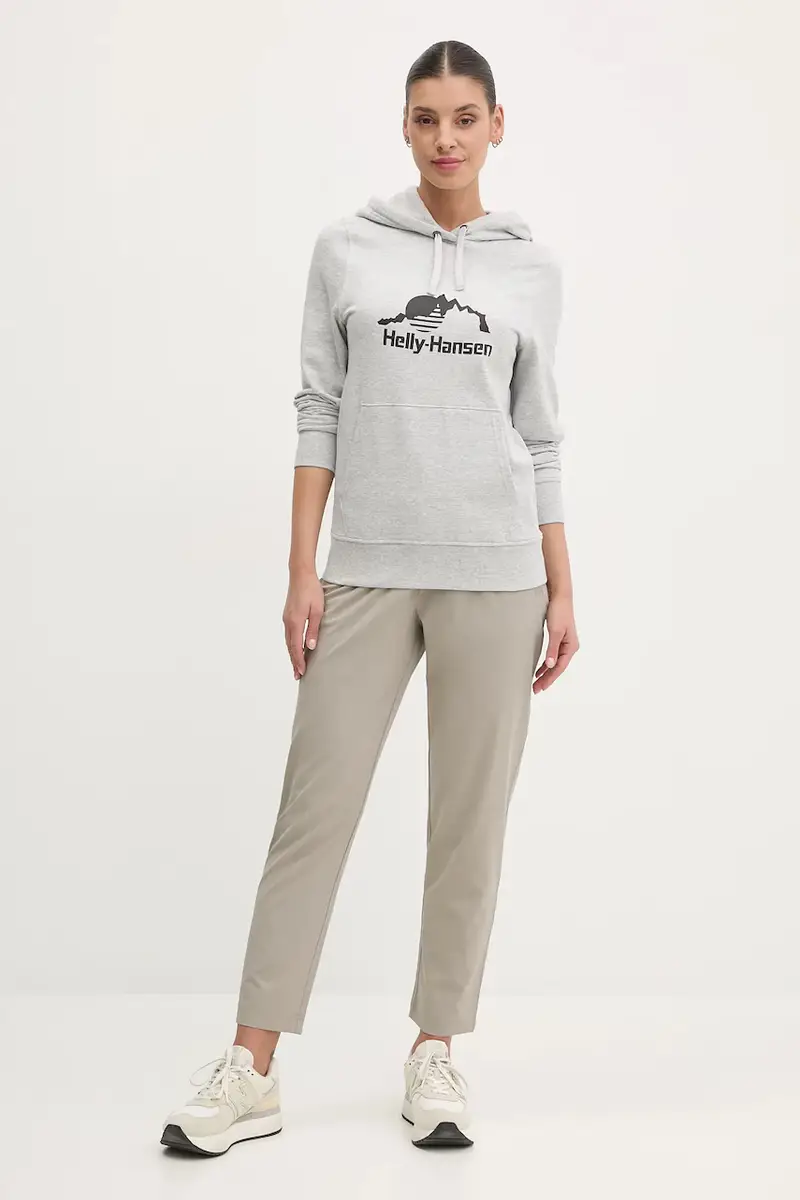 felpa NORD GRAPHIC donna colore grigio con cappuccio 62981 miniatura 2