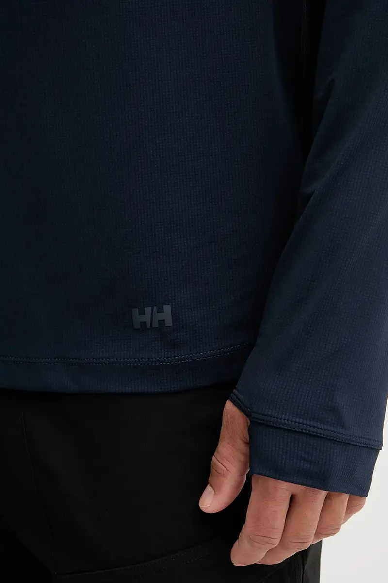 felpa outdoor SHINE SOLEN uomo colore blu navy con cappuccio 49571 miniatura 5