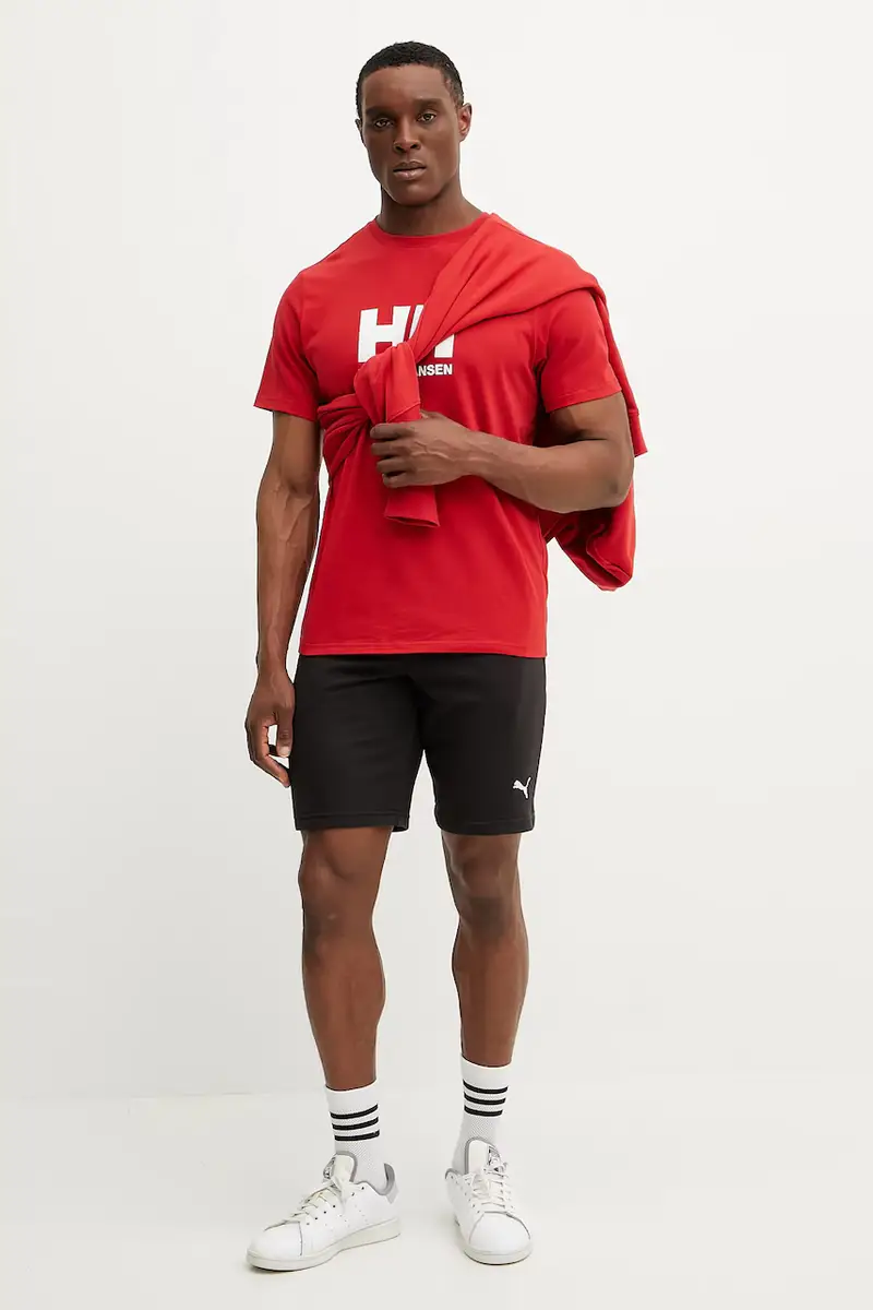 felpa uomo colore rosso con cappuccio con applicazione miniatura 2