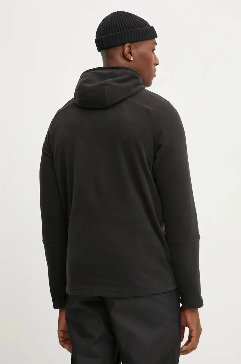 felpa uomo colore verde con cappuccio Nero miniatura 3