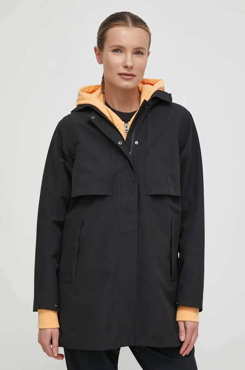 giacca impermeabile donna colore nero 54090