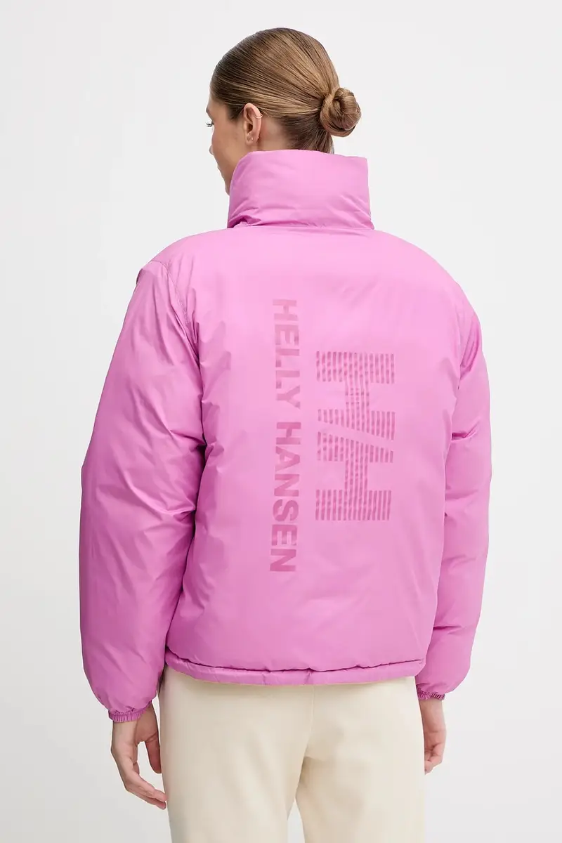 giacca reversibile YU 23 REVERSIBLE PUFFER donna colore rosa 54061 Giallo miniatura 4