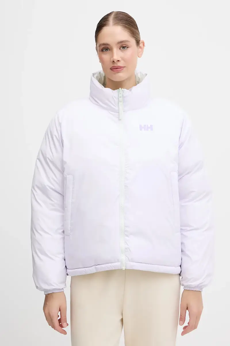 giacca reversibile YU 23 REVERSIBLE PUFFER donna colore rosa 54061 Verde miniatura 2