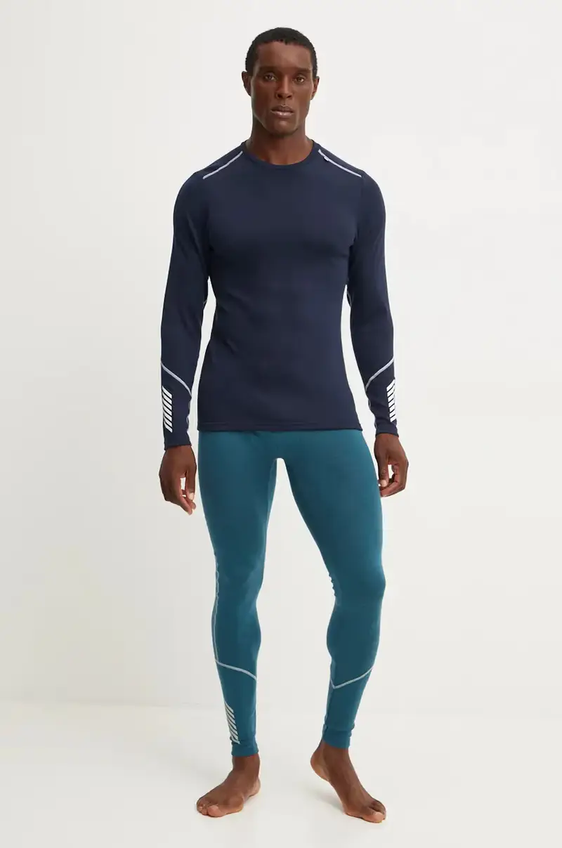 longsleeve funzionale in cotone LIFA MERINO colore blu navy 49364 miniatura 2