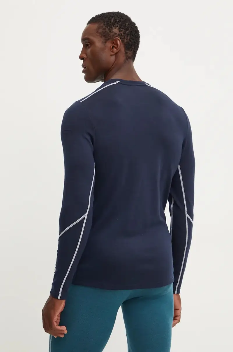 longsleeve funzionale in cotone LIFA MERINO colore blu navy 49364 miniatura 3