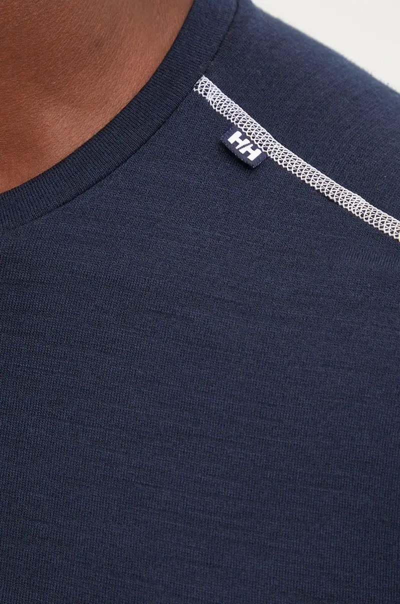 longsleeve funzionale in cotone LIFA MERINO colore blu navy 49364 miniatura 5