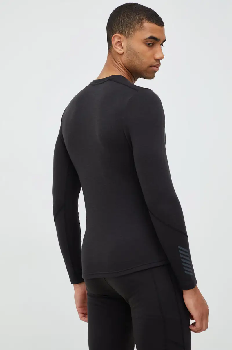 longsleeve funzionale in cotone LIFA MERINO colore nero 49364 miniatura 3