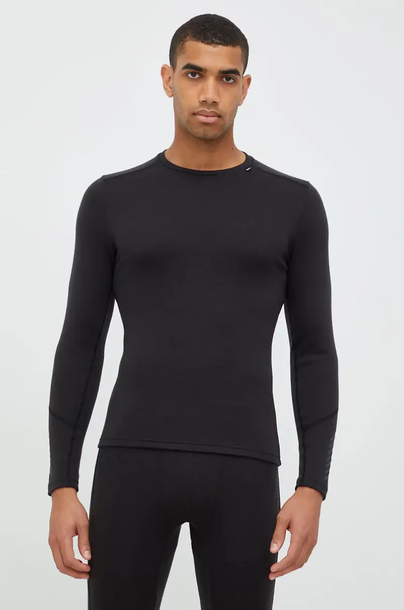 longsleeve funzionale in cotone LIFA MERINO colore nero 49364