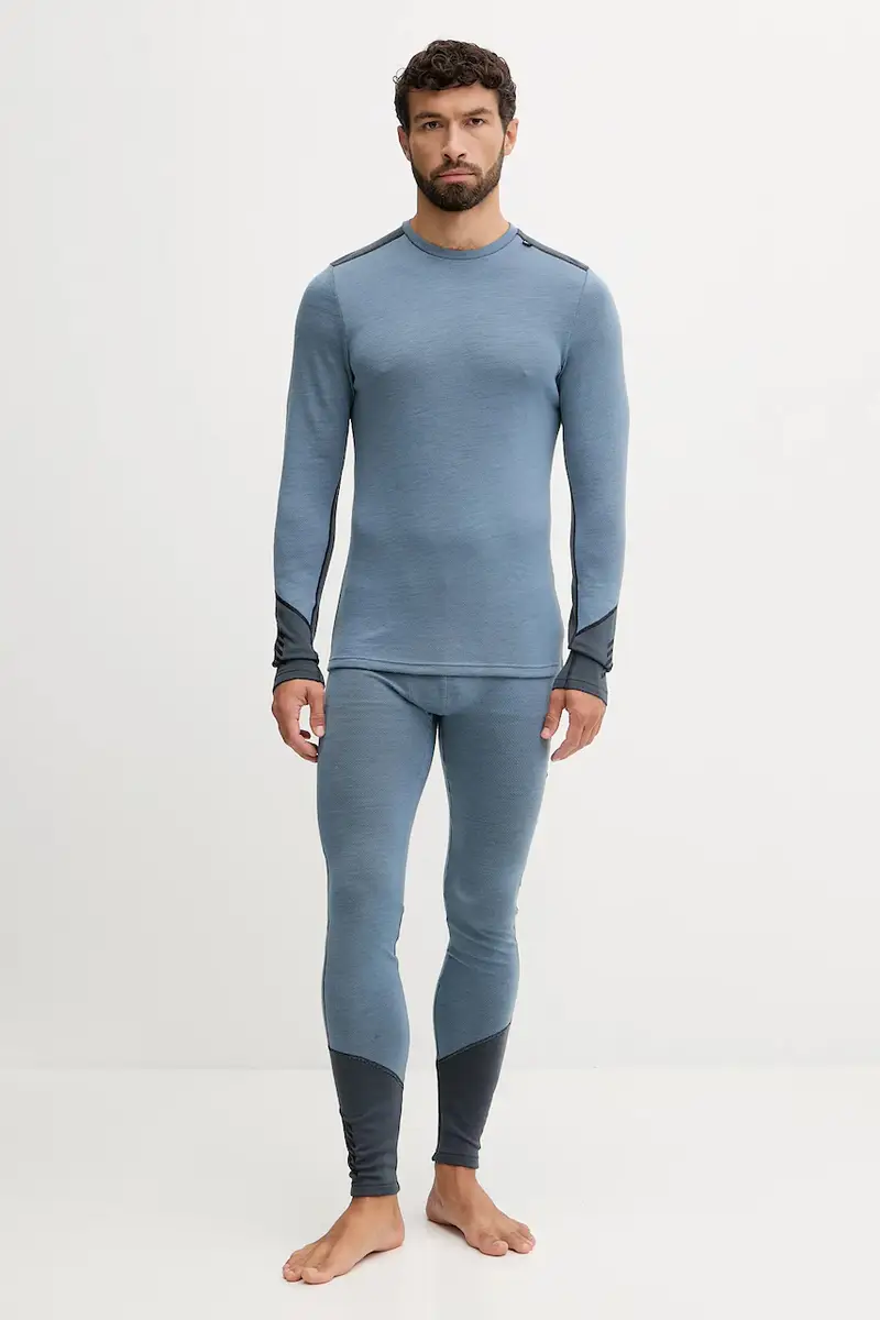 longsleeve funzionale in cotone LIFA MERINO colore nero 49364 Blu miniatura 2