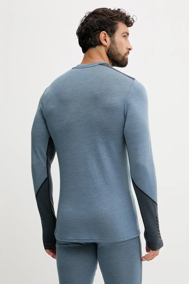longsleeve funzionale in cotone LIFA MERINO colore nero 49364 Blu miniatura 3