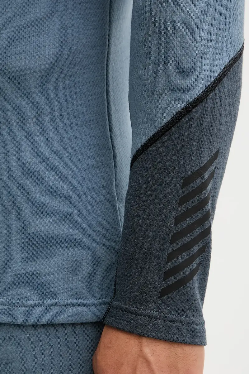 longsleeve funzionale in cotone LIFA MERINO colore nero 49364 Blu miniatura 5