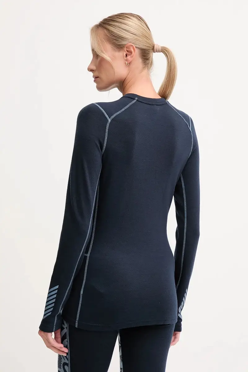 longsleeve funzionale LIFA MERINO colore blu 49379 Blu navy miniatura 3