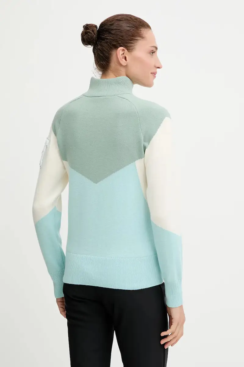 maglione Apres donna colore blu navy 66029 Verde miniatura 3