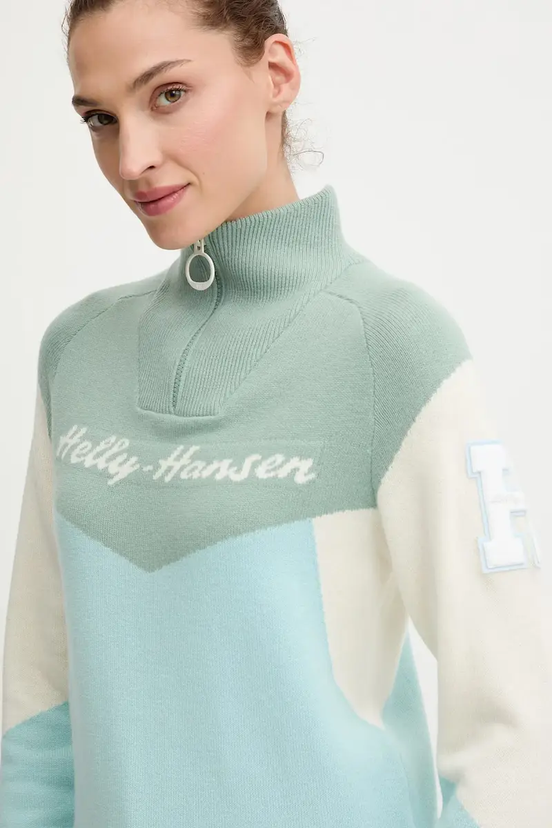 maglione Apres donna colore blu navy 66029 Verde miniatura 4