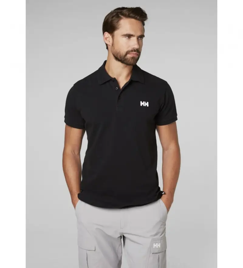 per uomo 33980 Polo nera di Transat (S), Nero, Casual, Sportivo, Manica corta