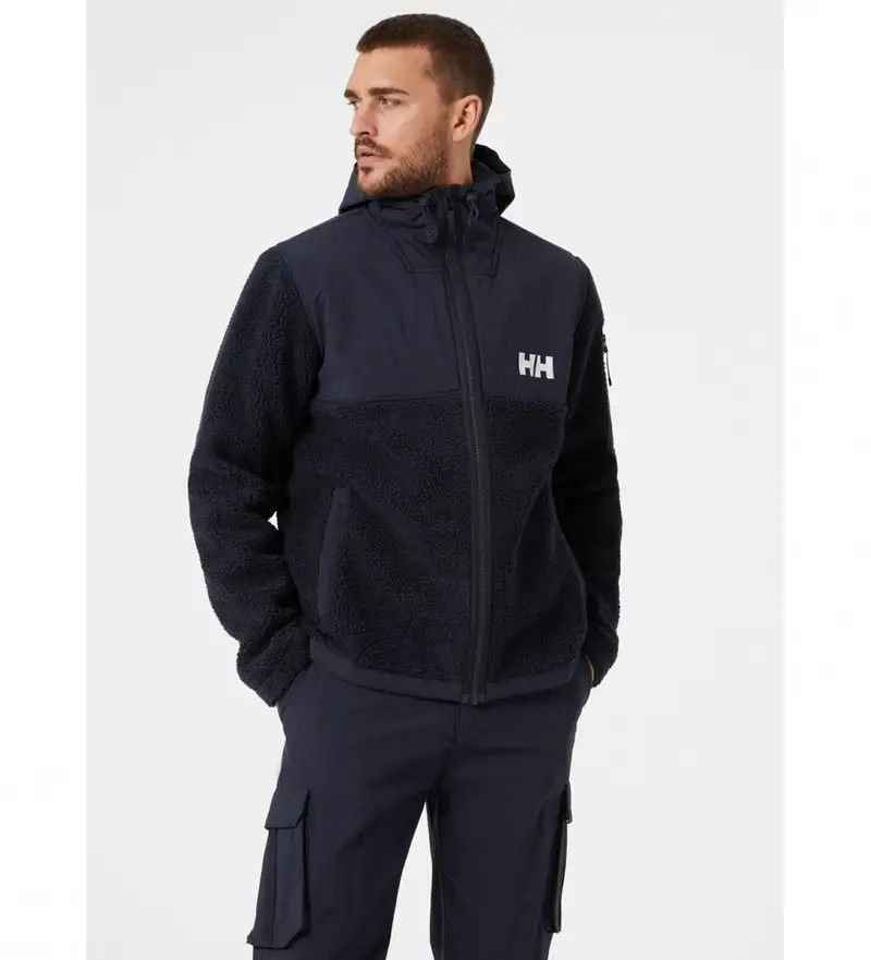 per uomo 53678 Cappotto in pile Navy Patrol (S), Blu, Casual, Sportivo, Multisport, Poliestere