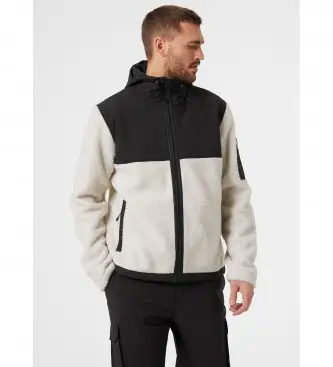 per uomo 53678 Cappotto in pile Patrol beige e nero (XL), Casual, Sportivo, Multisport, Poliestere