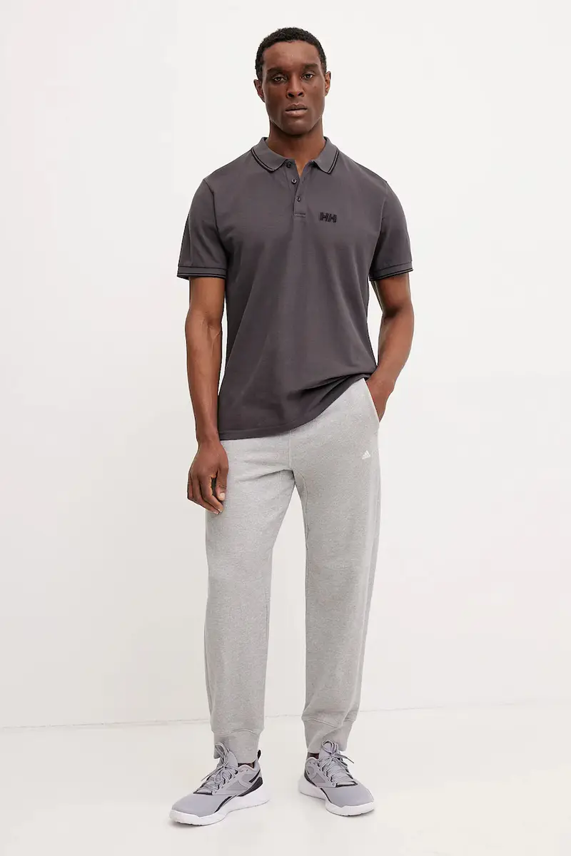 polo in cotone colore grigio miniatura 2