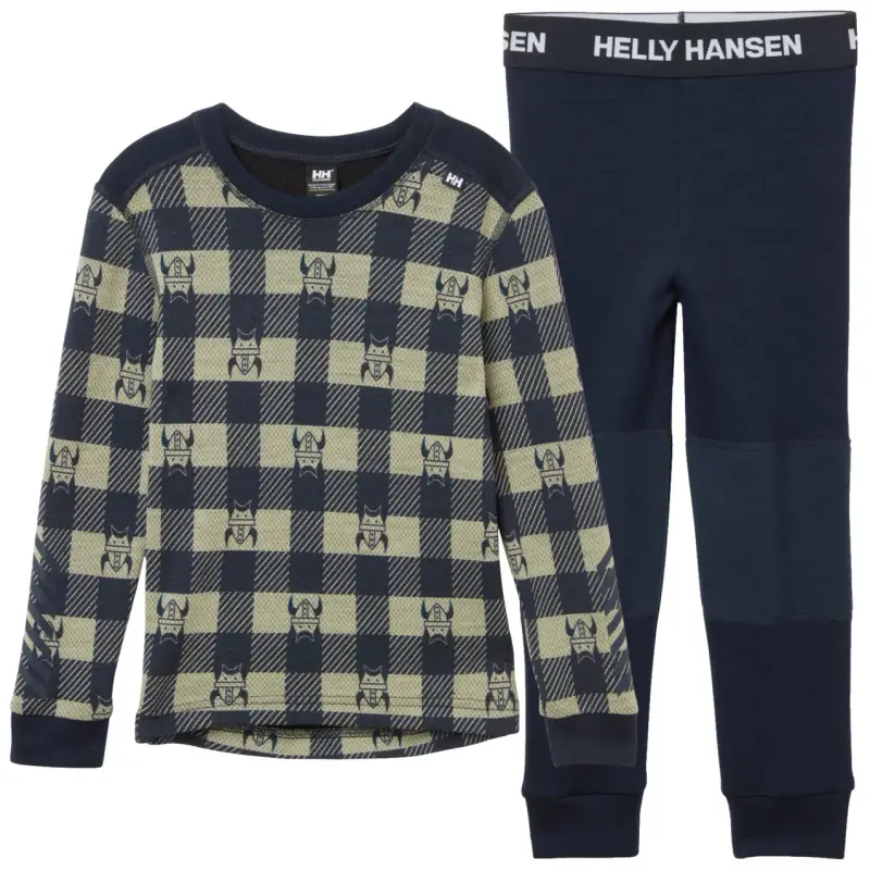 Set di intimo in lana merinos per bambini Helly Hansen Graphic Lifa