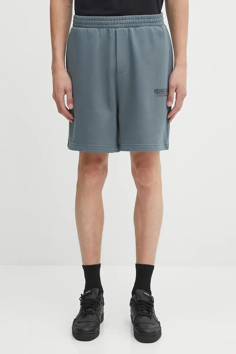 pantaloncini in cotone uomo colore blu P04HM209