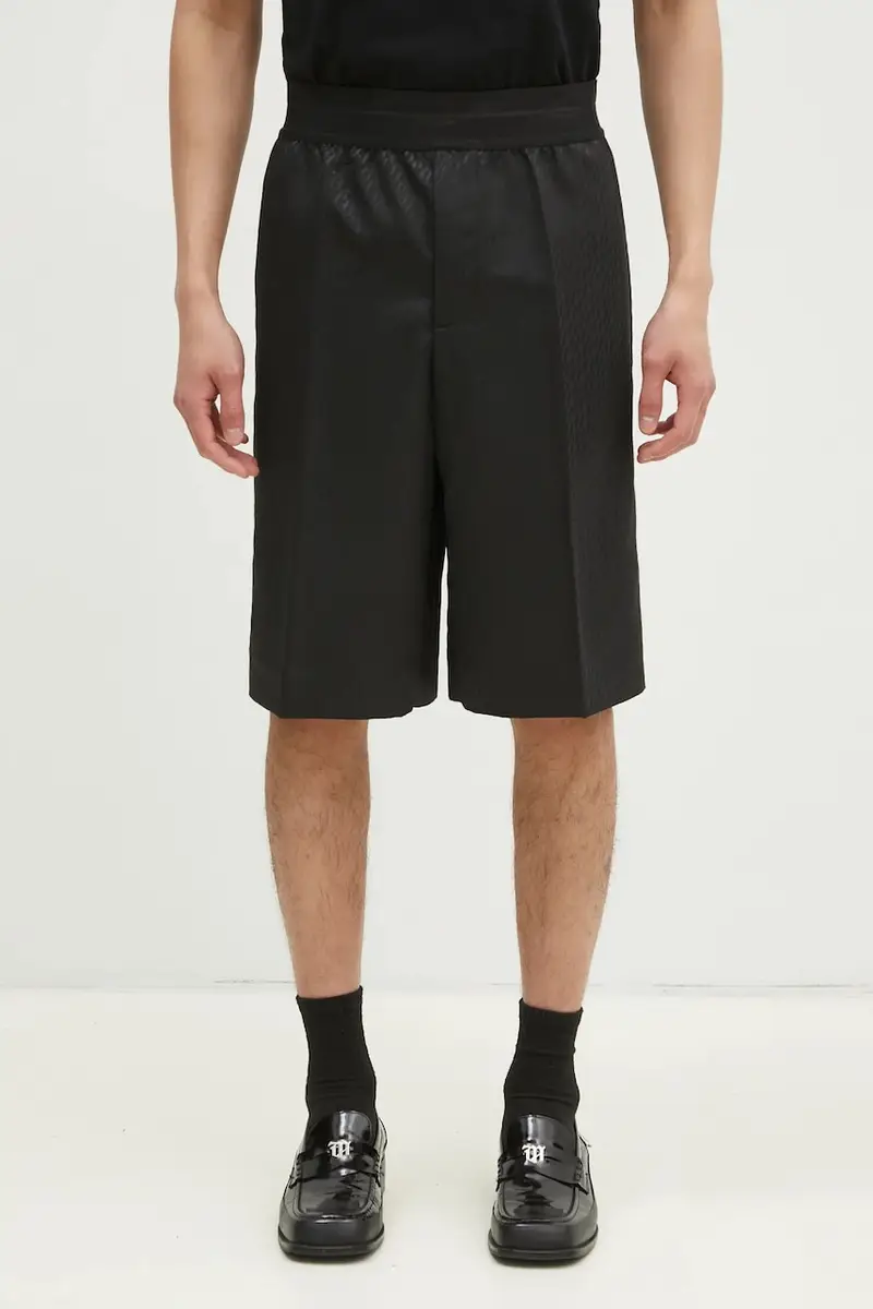 Sisley shorts con aggiunta di lana Lwb Car Short.Tonal colore nero O10HM205