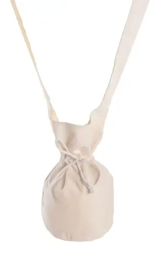 HEMAD Mantelle Borsa Piccola - Cotone/Lino Look Abbigliamento Medievale, bianco, Minimal miniatura 3