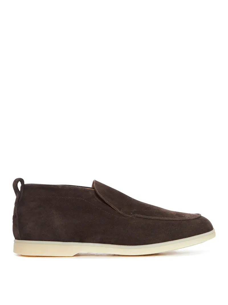 Stivaletto slip-on in pelle scamosciata Marrone
