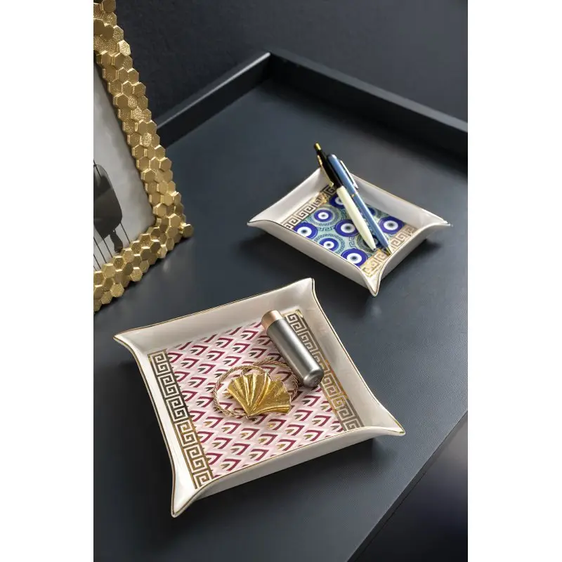 Vuotatasca Poseidone - Henriette - Porcellana E Oro miniatura 2