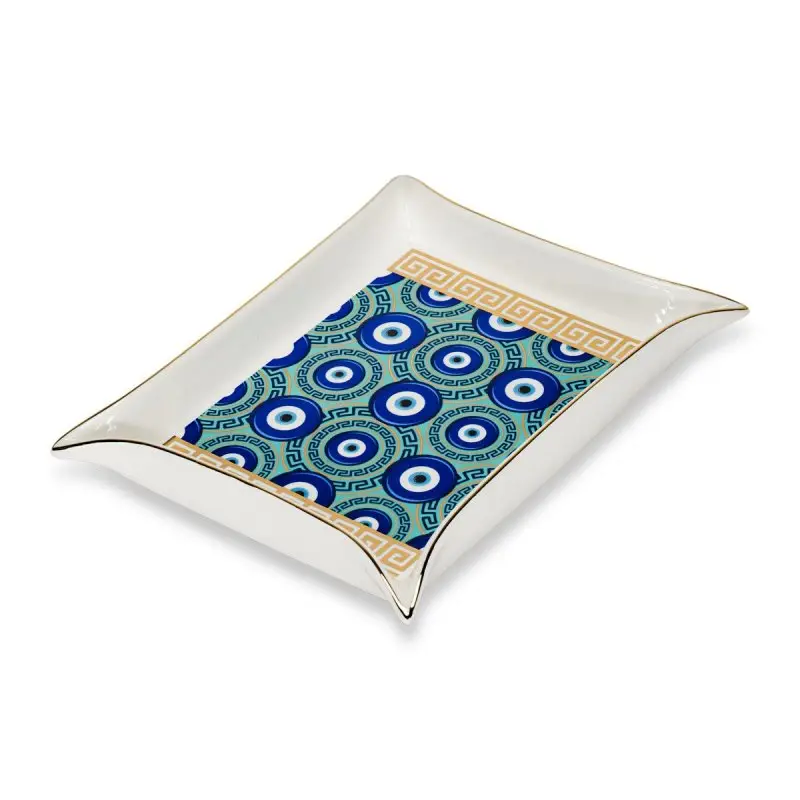 Vuotatasca Poseidone - Henriette - Porcellana E Oro