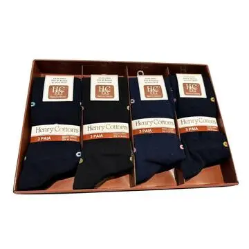 Calzini LUNGHI uomo in filo di Scozia Henry Cottons HM317 TRI-PACK