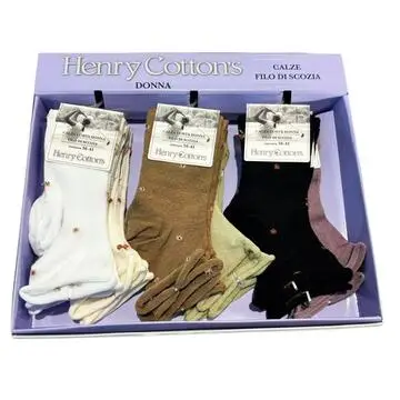 Calzino corto donna in filo di Scozia Henry Cottons HF440 (1 PAIO)