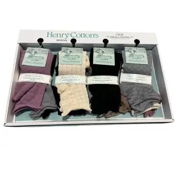 Calzino corto donna smollato in viscosa Henry Cottons HF60611 TRI-PACK