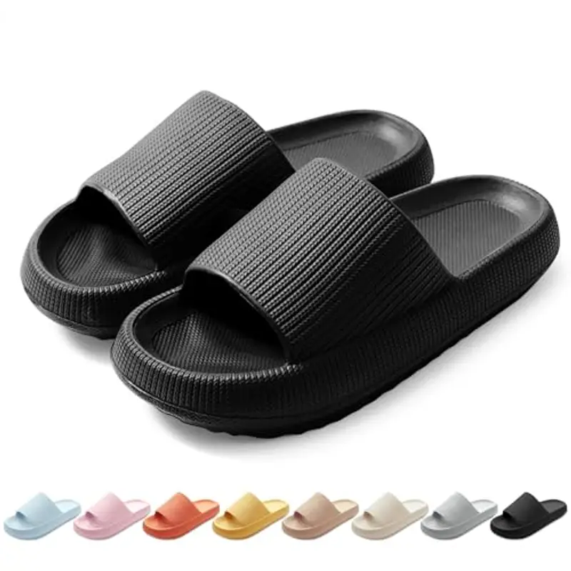 HEOAARG Pantofole Uomo Nero 1607576