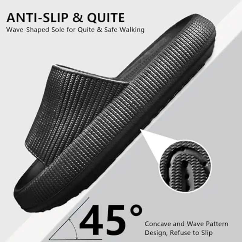 HEOAARG Pantofole Uomo Nero 1607576 miniatura 3