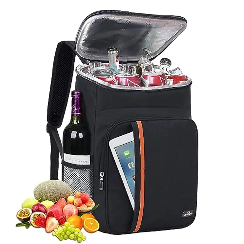 HEQUN Zaino Termica 23L, Borsa Termica Porta Pranzo Borsa Frigo Borsa della Spesa Isoterma per Alimenti, Grande Frigo Termico per Picnic Escursionismo Campeggio Barbecue Campeggio Eventi Sportivi