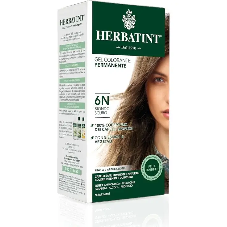 Gel Colorante Permanente 6N Biondo Scuro Herbatint 170ml