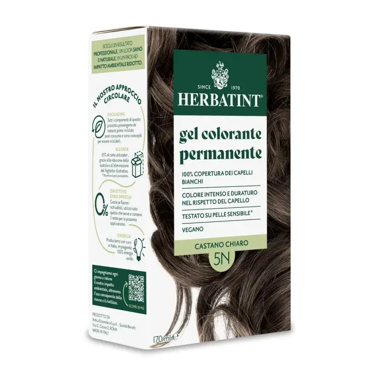 Gel Colorante Permanente Castano Chiaro 5N Herbatint 170ml
