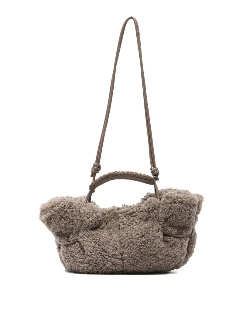 Arta Mini Shearling Tote Grigio