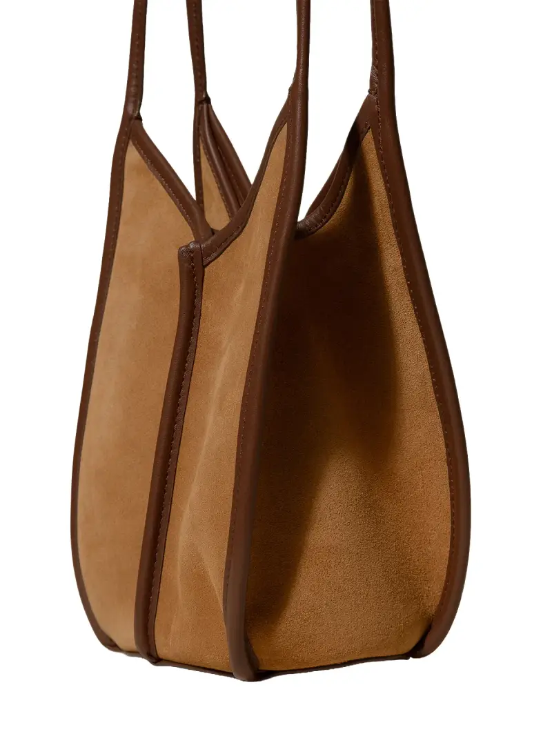 Borsa trimmed bucket MARRONE miniatura 2