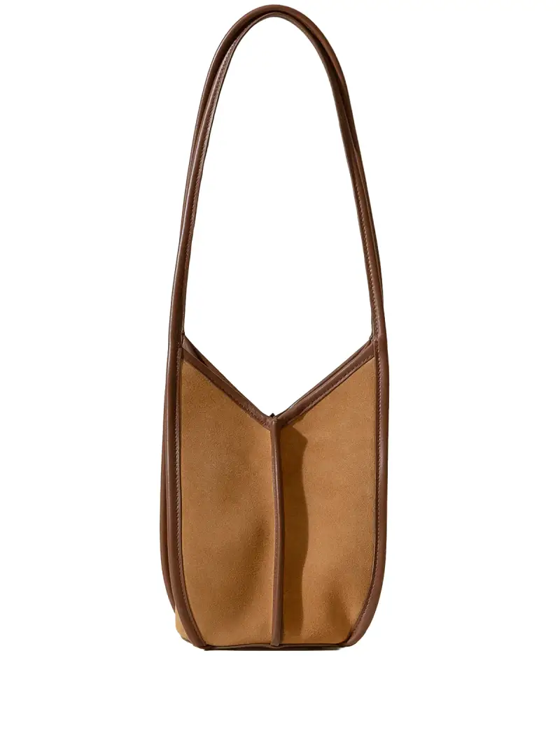 Borsa trimmed bucket MARRONE