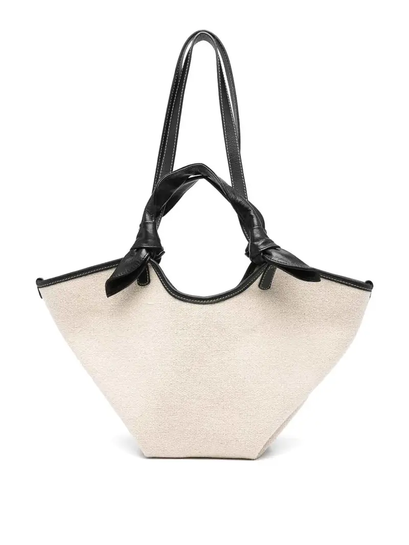 Fonol Small Canvas Tote Bianco