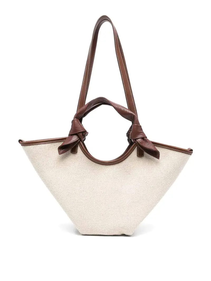 Fonol Small Canvas Tote Marrone