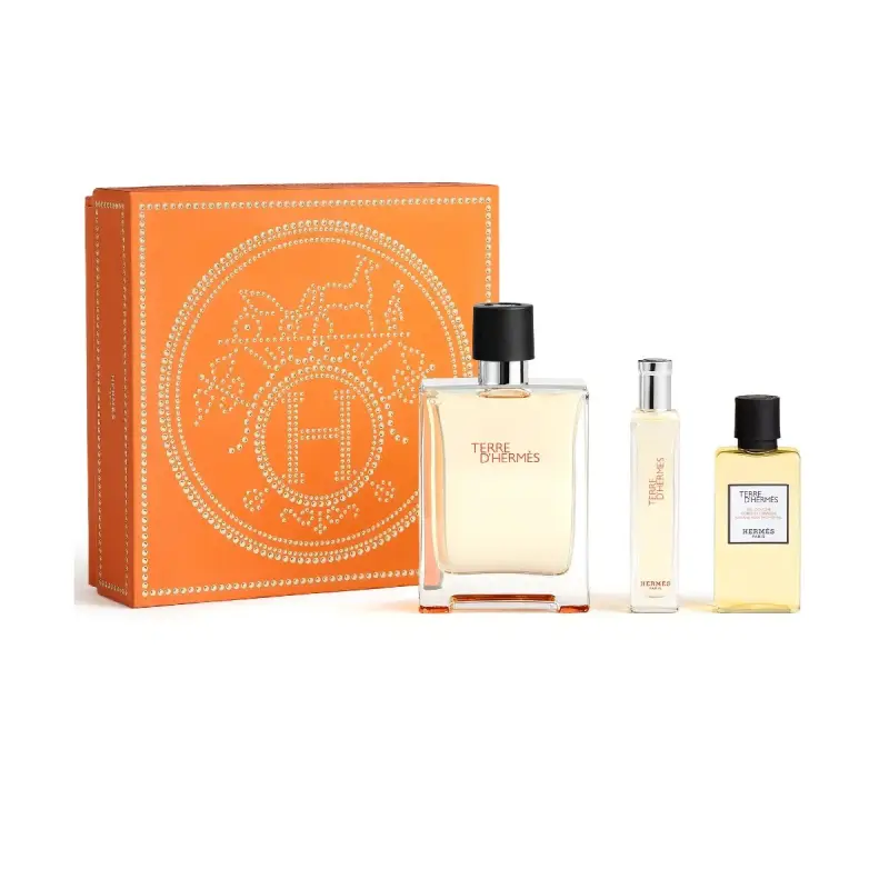 Set Hermès Terre Hermes Edt 100 ml Gel 40 ml Mini 15 ml@