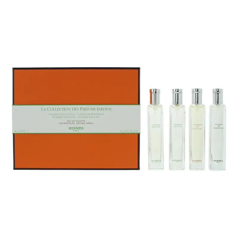 Set Hermes Un Jardin Sur Le Nil Eau de Toilette 15 ml + Un Jardin Sur Le Toit Eau de Toilette 15 ml + Un Jardin Sur La Lagune Eau de Toilette 15 ml +