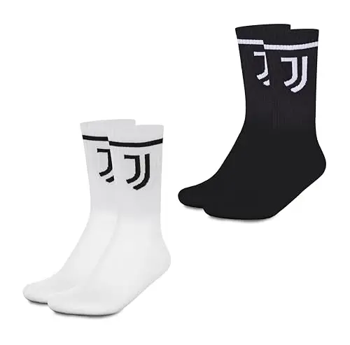 hermet Juventus, Set Calze Sport, Pacco da 2, 2 Paia di Calzini, Unisex